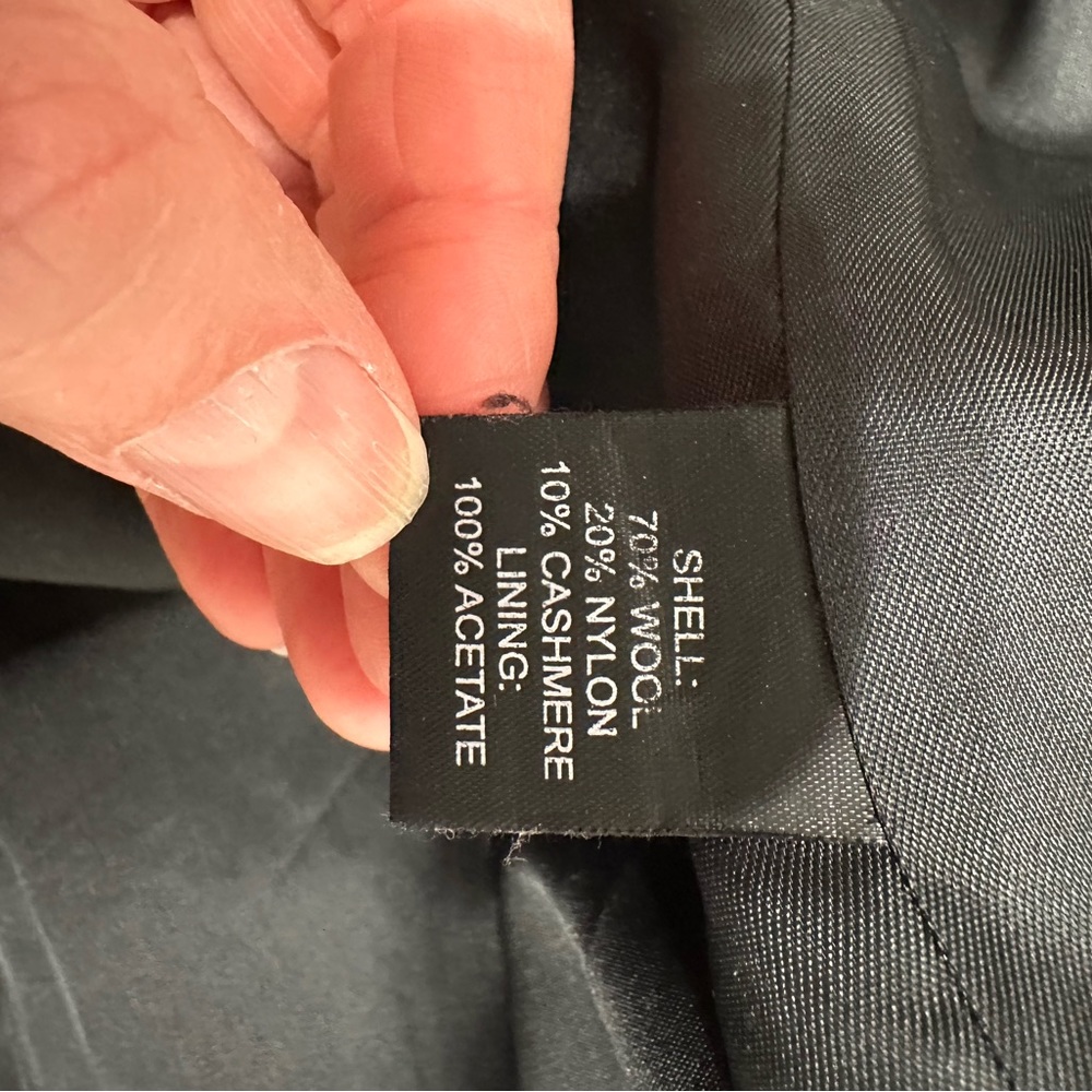 Double-breasted pea coat Jones New York dark charcoal size 4 - Picture 5 of 6
